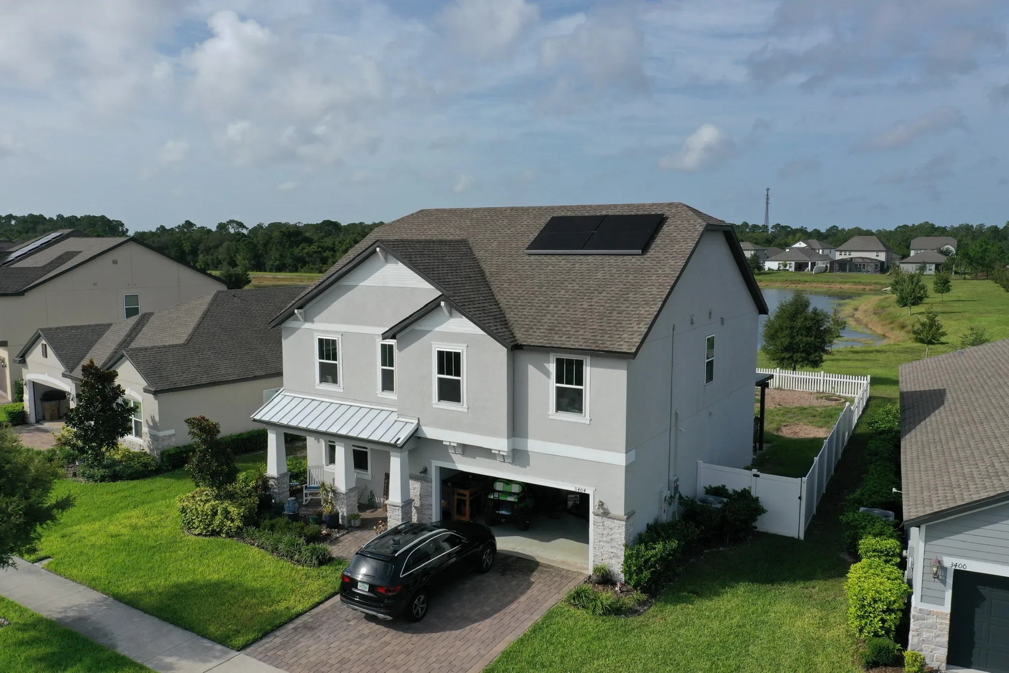 Large residential rooftop solar installation in Central Florida
